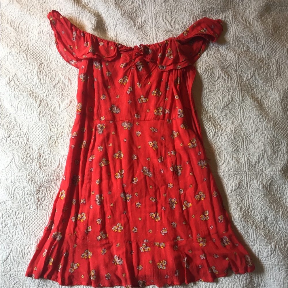 Off the shoulder mini dress